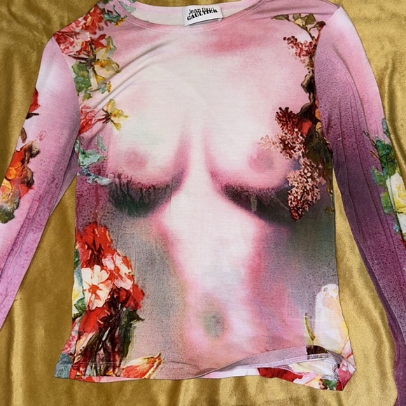 Jean Paul Gaultier Tops - Floral Long Sleeve Top - Pink and Pants